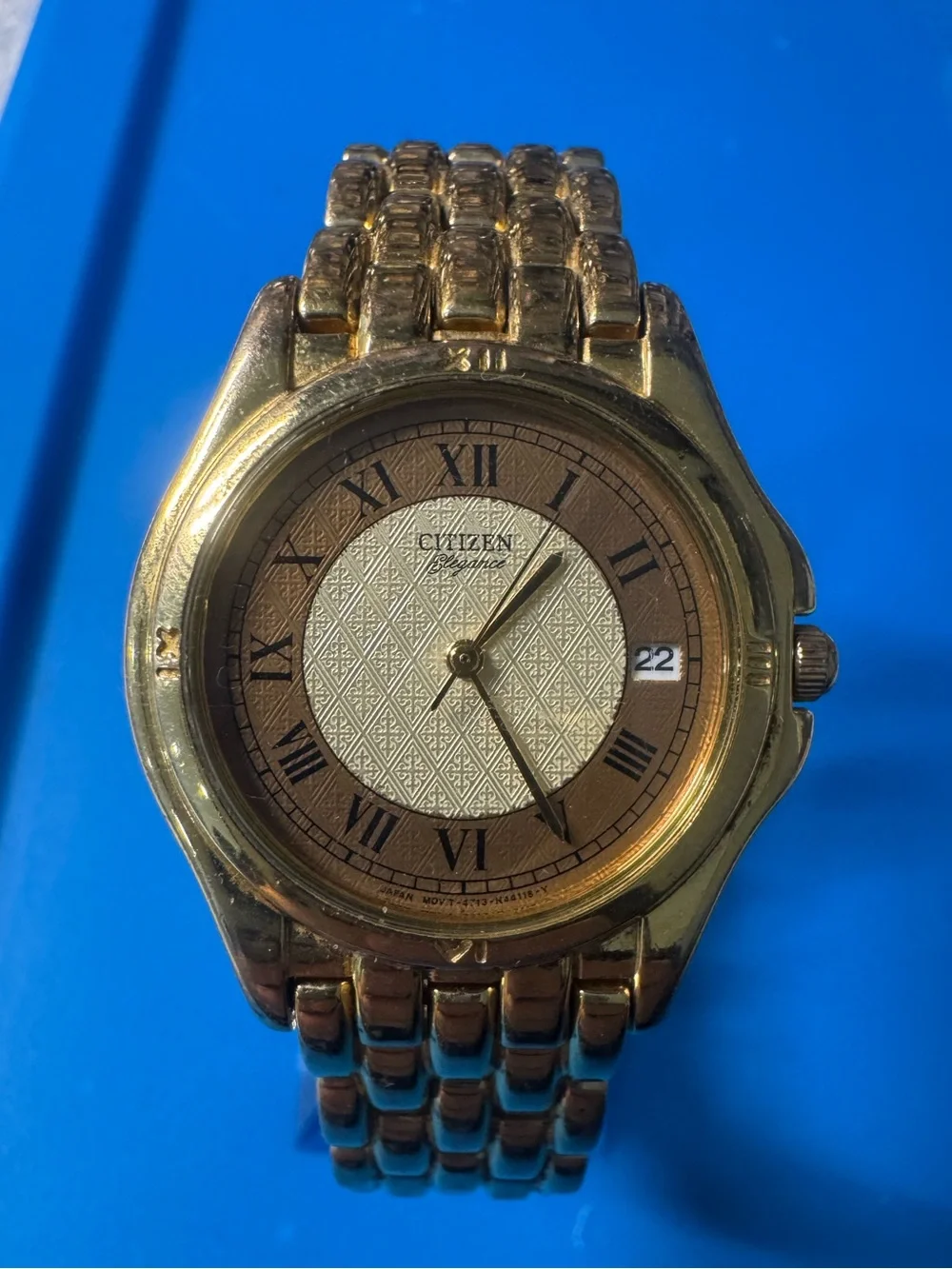 Citizen Gold Tone Men's Watch with Two-Tone Gold Dial